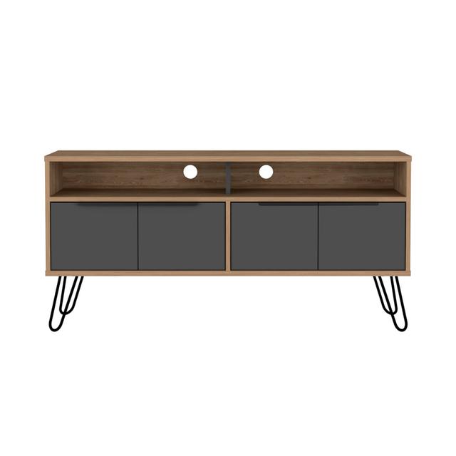 TUHOME TV Cabinet Vegas 60.6 CM W X 121.5 CM W X 35 CM D. Pine Corrigan Studio on Productcaster.