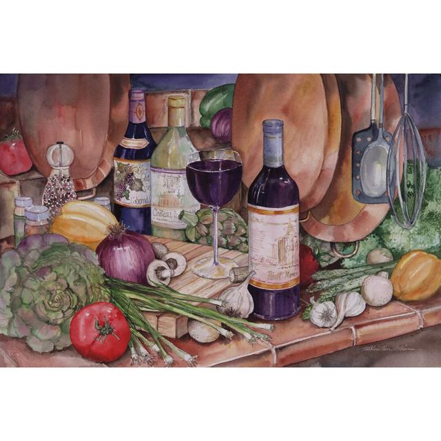 Gourmet Night by Kathleen Parr McKenna - Wrapped Canvas Painting Rosalind Wheeler Size: 81cm H x 122cm W on Productcaster.