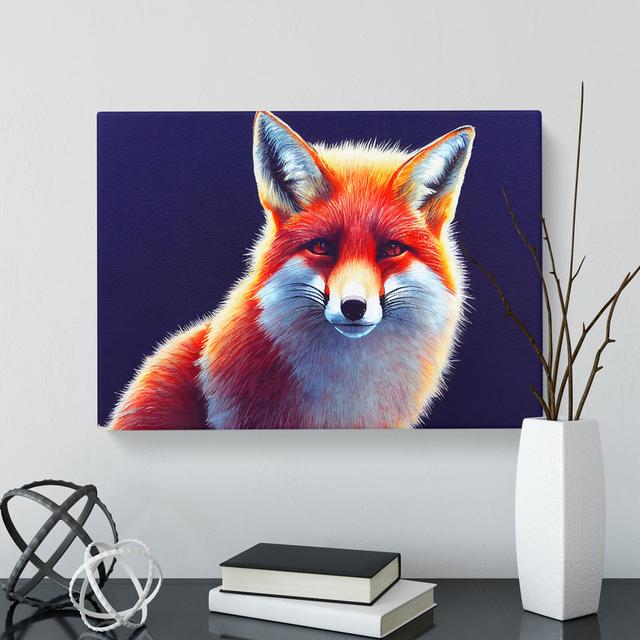 Fox in Watercolour - Wrapped Canvas Painting Alpen Home Size: 35cm H x 50cm W x 3cm D on Productcaster.