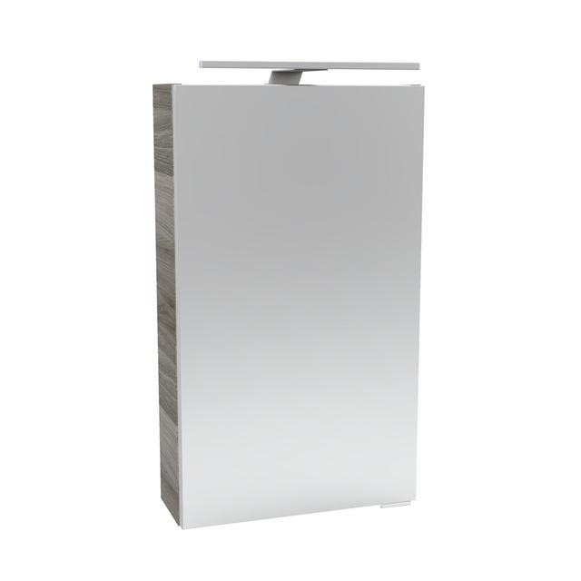 400mm W 680mm H Wall Cabinet Frameless Medicine Cabinet Mirror 2 Adjustable Fackelmann Alignment: Left stop, Finish: Gray on Productcaster.