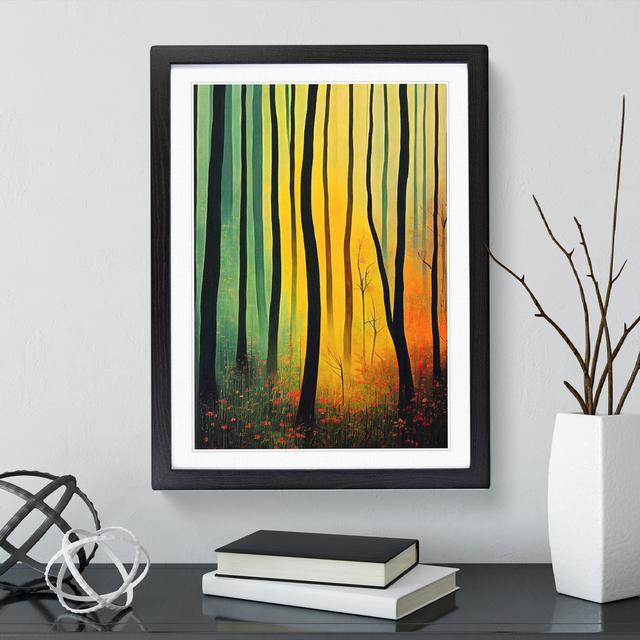 Edge of the Forest - Picture Frame Graphic Art Alpen Home Frame Colour: Black, Size: 34cm H x 25cm W on Productcaster.