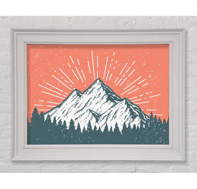 The Mountain Peak Framed Print Union Rustic Format: White Framed Paper, Size: 42cm H x 59.7cm W x 8cm D on Productcaster.