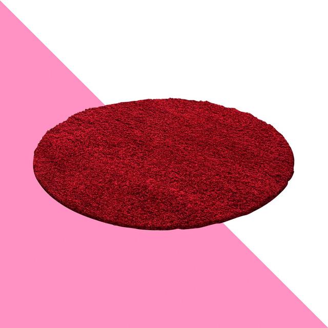 Chuck Red Rug Hashtag Home Rug Size: Round 160cm on Productcaster.