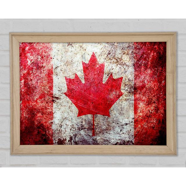 Canada Flag Grunge - Single Picture Frame Art Prints Williston Forge Size: 29.7cm H x 42cm W x 1.5cm D on Productcaster.