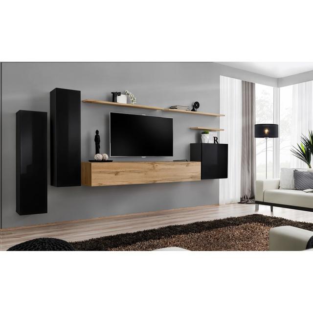 Entertainment Unit made of Wood with Gloss Finish for TVs Up to 60" by Ebern Designs on Productcaster.