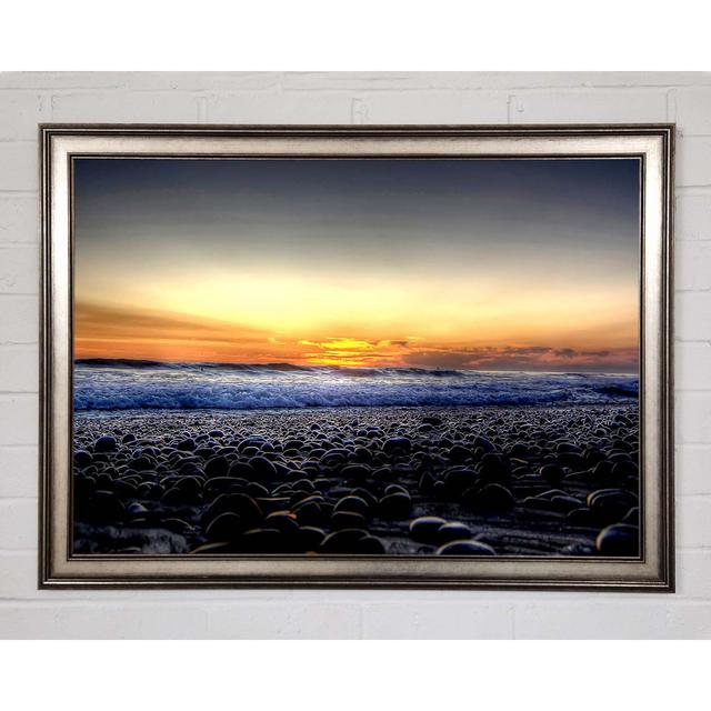 Stones On The Beach - Single Picture Frame Art Prints Highland Dunes Size: 59.7cm H x 84.1cm W x 1.5cm D on Productcaster.