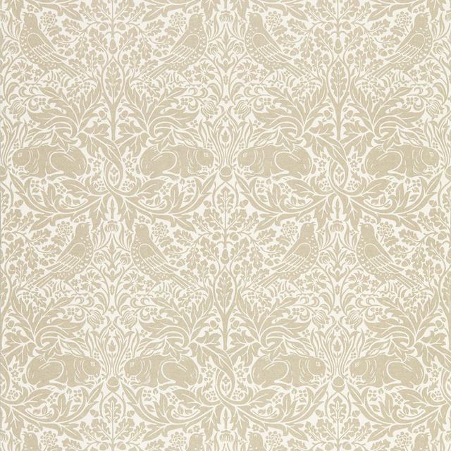 Pure Brer Rabbit 10.05m x 68.6cm Matte Wallpaper Roll Morris & Co Colour: Neutral on Productcaster.