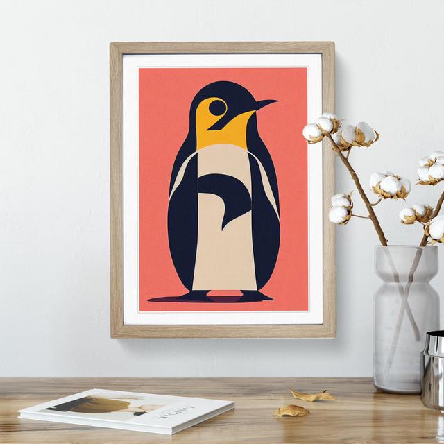 Penguin Abstract No.5 House of Hampton Matte Colour: No Matte, Format: Oak Frame, Size: 64cm H x 46cm W on Productcaster.