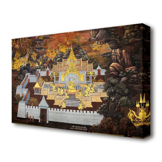 Indian Temple - Wrapped Canvas Graphic Art Print East Urban Home Size: 50.8 cm H x 81.3 cm W on Productcaster.