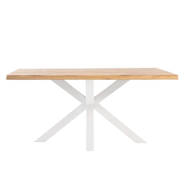 Annica 90 Cm Solid Oak Pedestal Dining Table Brambly Cottage Table Base Colour: White, Size: H75 x L200 x W90cm on Productcaster.