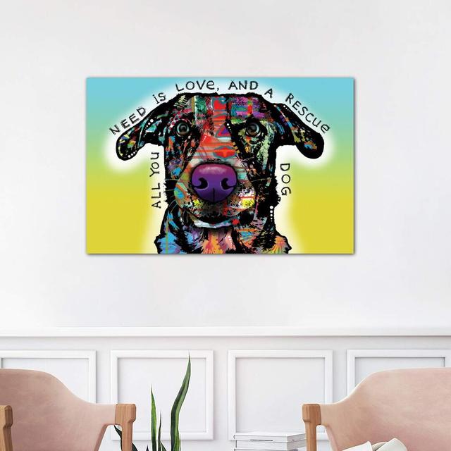 Love And Rescue by Dean Russo - Wrapped Canvas Print Latitude Run Size: 66.04cm H x 101.6cm W x 1.91cm D on Productcaster.