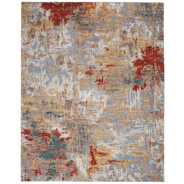 Whately Silver/Grey/Yellow Rug Williston Forge Rug Size: Rectangle 236 x 297cm on Productcaster.