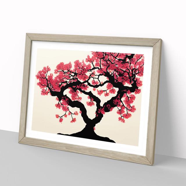 Bright Cherry Blossom Tree - Picture Frame Graphic Art Marlow Home Co. Size: 34cm H x 46cm W x 2cm D, Frame Colour: Oak Framed on Productcaster.