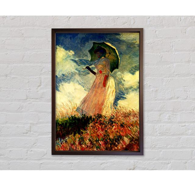 Monet Frau mit Sonnenschirm - Einzelner Bilderrahmen Kunstdrucke auf Leinwand Bright Star Größe: 118,9 cm H x 84,1 cm B on Productcaster.