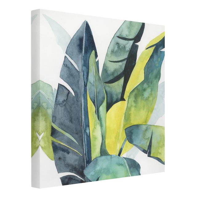 Tropical Foliage - banana - Wrapped Canvas Art Prints Bay Isle Home Size: 60cm H x 60cm W, Format: 260g/m² canvas on Productcaster.