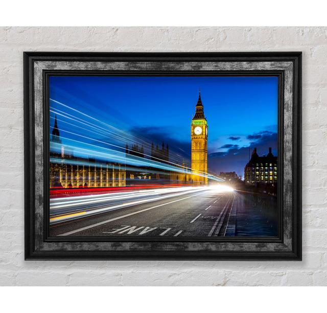 Big Ben Speed Of Light 5 - Single Picture Frame Art Prints Ebern Designs Size: 84.1cm H x 142.2cm W x 8cm D on Productcaster.