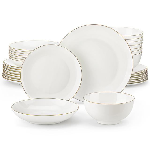 Brayden Studio Aydelis Bone China Dinnerware - Set of 32 Brayden Studio on Productcaster.