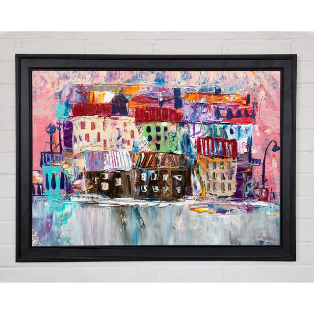 Thick Painted City Illiustration Framed Print Rosalind Wheeler Size: 84.1cm H x 118.9cm W x 1.5cm D on Productcaster.