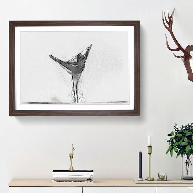 Ballet in the Morning in Abstract - Picture Frame Graphic Art Print East Urban Home Size: 36cm H x 48cm W x 2cm D, Frame Option: Walnut Framed on Productcaster.