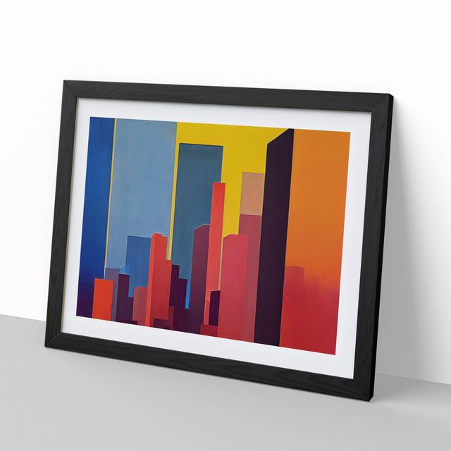 Excellent Abstract Skyscrapers - Picture Frame Graphic Art 17 Stories Frame Colour: Black, Size: 46cm H x 64cm W x 2cm D on Productcaster.