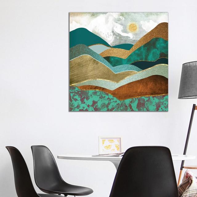 Golden Hills by SpaceFrog Designs - Wrapped Canvas Painting Alpen Home Size: 93.98cm H x 93.98cm W x 1.91cm D on Productcaster.