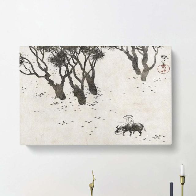 Herd Boy by Hishida Shunso - Wrapped Canvas Painting East Urban Home Size: 35cm H x 50cm W x 3cm D on Productcaster.