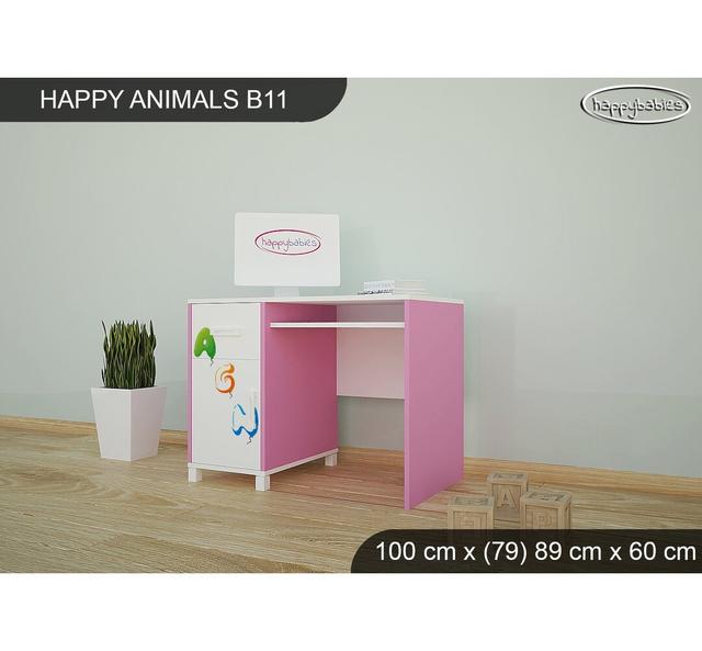 100cm Writing Desk Happy Babies Base Colour: Pink on Productcaster.