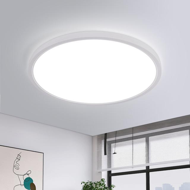 Azhani LED Flush Mount Metro Lane Fixture Finish: White on Productcaster.