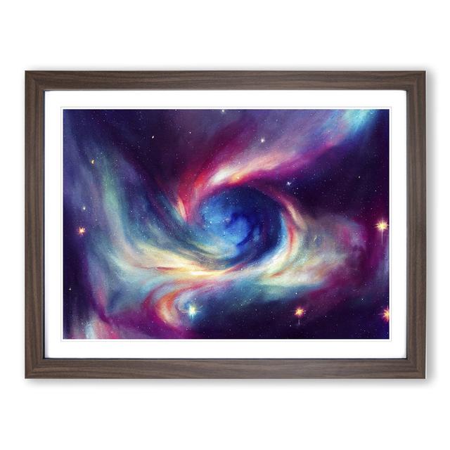 Neon Galaxy Vol.2 - Picture Frame Graphic Art Metro Lane Size: 34cm H x 46cm W, Frame Colour: Walnut on Productcaster.