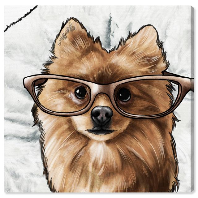 'Glasses And Fluff Ii' Print on Canvas East Urban Home Size: 61 cm H x 61 cm W x 3.8 cm D on Productcaster.