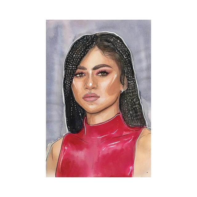 Zendaya by Sean Ellmore - Wrapped Canvas Painting Rosdorf Park Size: 30.48cm H x 20.32cm W x 1.91cm D on Productcaster.