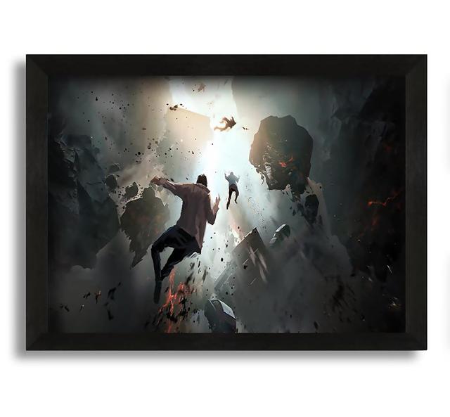 Jumping into the Abyss - Picture Frame Graphic Art on Canvas Happy Larry Size: 21cm H x 30cm W x 10cm D on Productcaster.