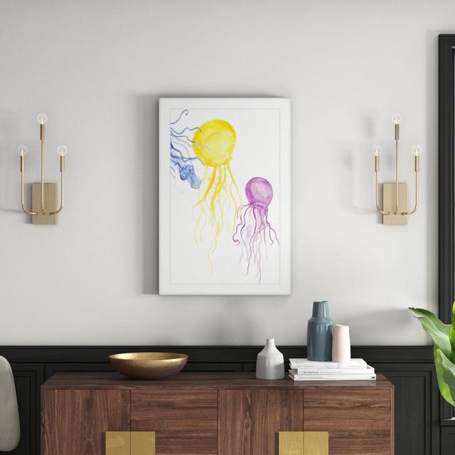 'Jellyfish 2' by Diana Alcala Framed Painting Print East Urban Home Size: 91 cm H x 61 cm W x 3.81 cm D on Productcaster.