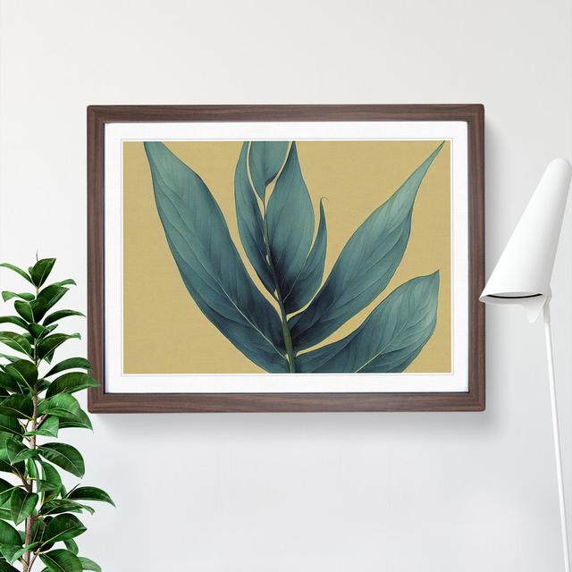 Exciting Leaves - Single Picture Frame Print 17 Stories Size: 34cm H x 46cm W x 2cm D, Frame Colour: Walnut on Productcaster.