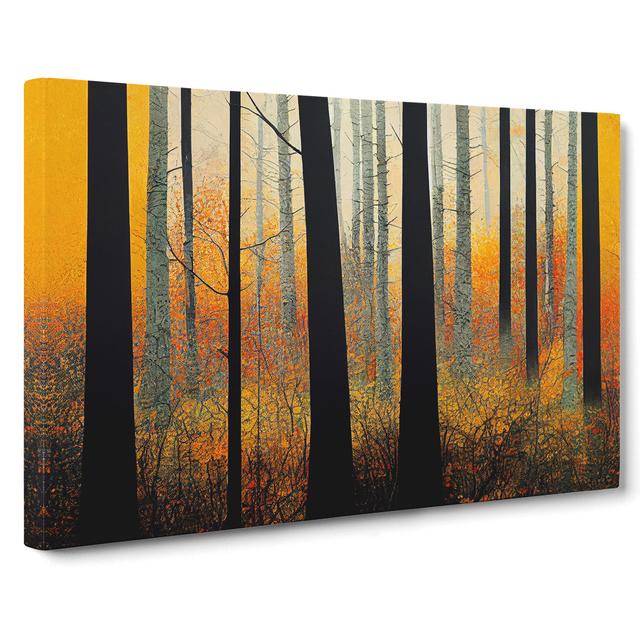 Progressive Autumn Forest - Wrapped Canvas Graphic Art Alpen Home Size: 50cm H x 76cm W x 3cm D on Productcaster.