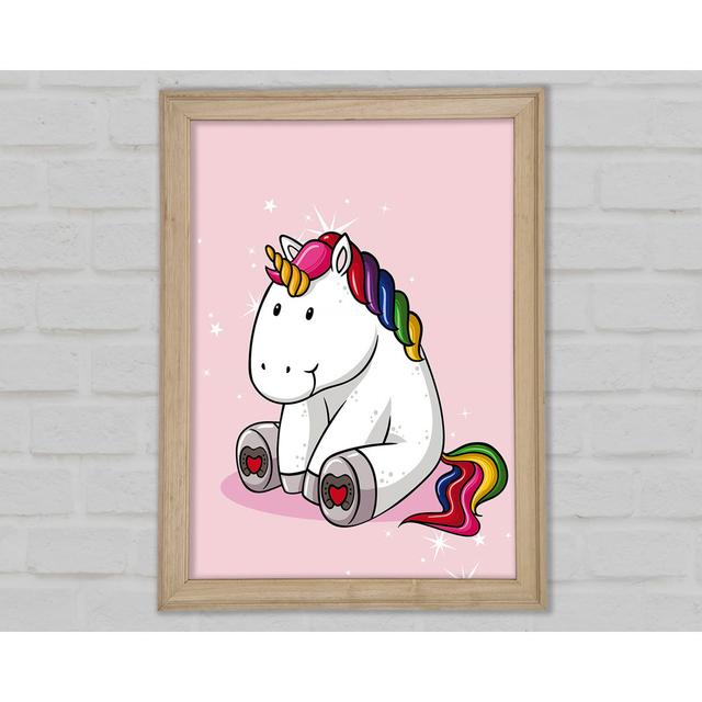 Unicorn Love - Single Picture Frame Art Prints Zoomie Kids Size: 59.7cm H x 42cm W x 1.5cm D on Productcaster.