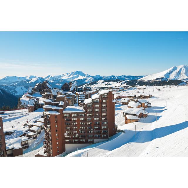 Avoriaz Town In Alps - Print Alpen Home Size: 30cm H x 46cm W x 3.8cm D on Productcaster.