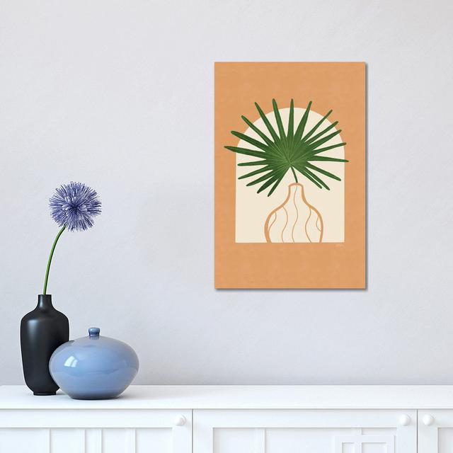 Fan Palm II by Bria Nicole - Wrapped Canvas Graphic Art Bay Isle Home Size: 45.72cm H x 30.48cm W x 1.91cm D on Productcaster.