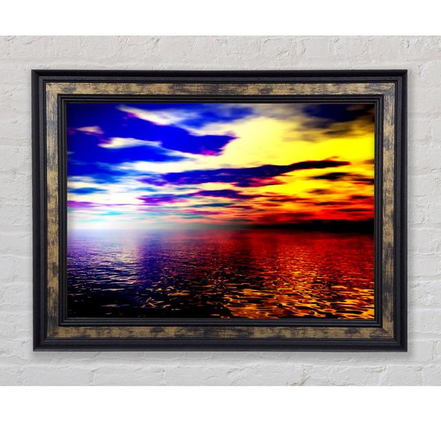 Rainbow Beach Ocean - Single Picture Frame Art Prints Bright Star Size: 84.1cm H x 142.2cm W x 8cm D on Productcaster.