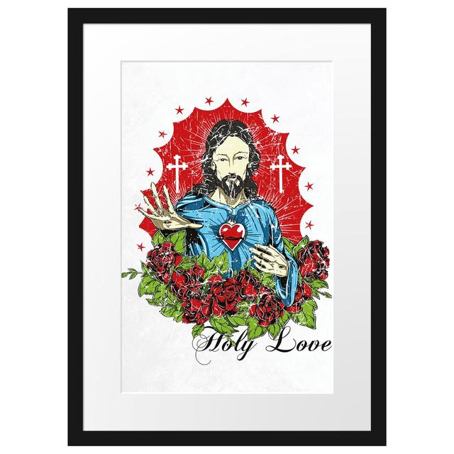 Gerahmtes Poster Holy Love White East Urban Home Größe: 55 cm H x 40 cm B on Productcaster.