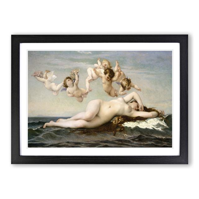 The Birth of Venus Vol.1 by Alexandre Cabanel - Picture Frame Painting on MDF East Urban Home Frame Option: Black Framed, Size: 27cm H x 36cm W x 2cm on Productcaster.