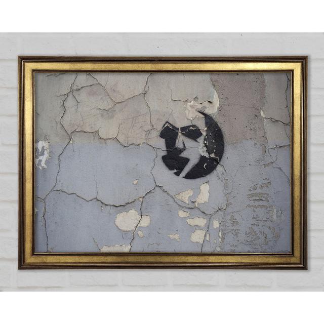 Simple Street Art On Eroded Wall - Single Picture Frame Art Prints Marlow Home Co. Size: 29.7cm H x 42cm W x 1.5cm D on Productcaster.