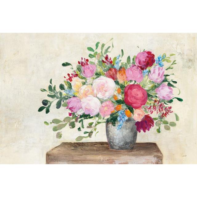 Farmhouse Bouquet Crop by Julia Purinton - Unframed Painting Print on Canvas Blue Elephant Size: 30cm H x 46cm W on Productcaster.