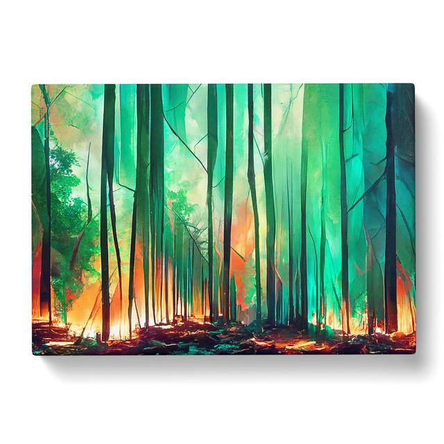 Exciting Abstract Forest Vol.6 - Wrapped Canvas Print Metro Lane on Productcaster.