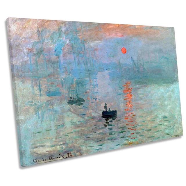 Claude Monet Impression Sunrise - Wrapped Canvas Print Longshore Tides Size: 30.5cm H x 45.7cm W x 2cm D on Productcaster.