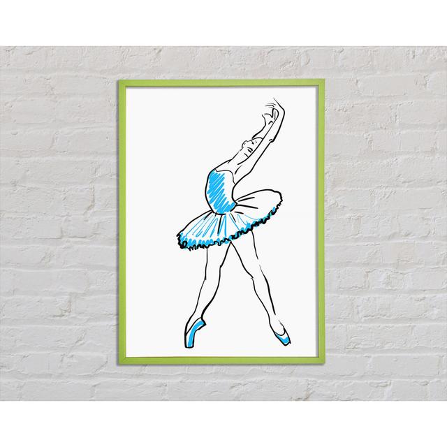 Antra Blue Ballerina 1 - Single Picture Frame Art Prints Canora Grey Size: 59.7cm H x 42cm W x 2cm D on Productcaster.