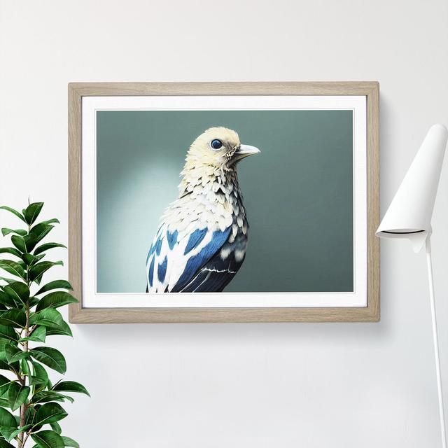 Luscious Bird - Single Picture Frame Print 17 Stories Size: 25cm H x 34cm W x 2cm D, Frame Colour: Oak on Productcaster.