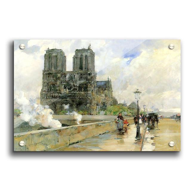 Cathedral of Notre Dame, 1888 by Childe Hassam - Unframed Painting Print on Paper East Urban Home Size: 29.7cm H x 42cm W on Productcaster.