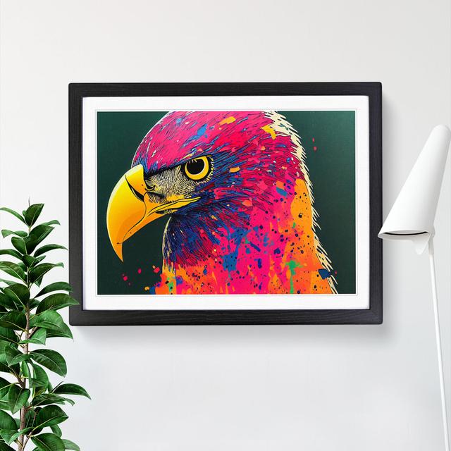 Eagle Bird Splash Vol.2 Abstract - Single Picture Frame Print 17 Stories Size: 46cm H x 64cm W x 2cm D, Frame Colour: Black Frame on Productcaster.