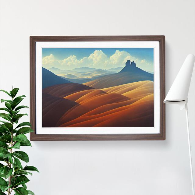 Unique Mountain Landscape - Picture Frame Graphic Art Natur Pur Size: 34cm H x 46cm W x 2cm D, Frame Colour: Walnut Framed on Productcaster.